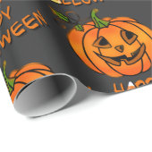 Happy Halloween | pompoen | suikermaïs Cadeaupapier (Rol Hoek)