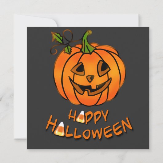 Happy Halloween | pompoen | suikermaïs Kaart (Voorkant)