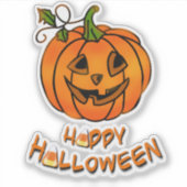 Happy Halloween | pompoen | suikermaïs Sticker (Voorkant)