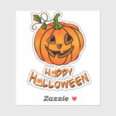 Happy Halloween | pompoen | suikermaïs Sticker (Vel)