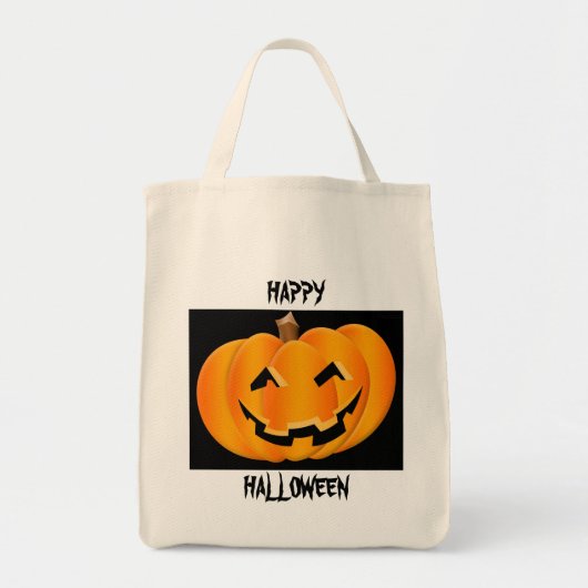 Happy Halloween pompoen trick or treat tas (Voorkant)