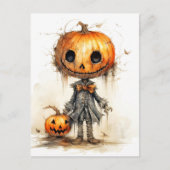 Happy Halloween | pompoenafwerking Briefkaart (Voorkant)