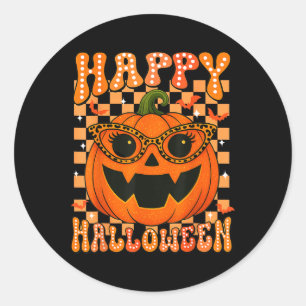 Happy Halloween pompoenen grappig kostuum voor Tri Ronde Sticker
