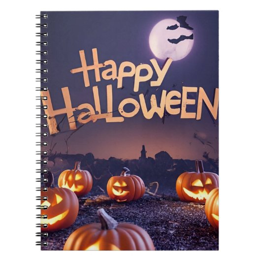 Happy Halloween pompoenen Notitieboek (Voorkant)