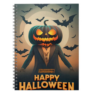 Happy Halloween pompoenen Notitieboek
