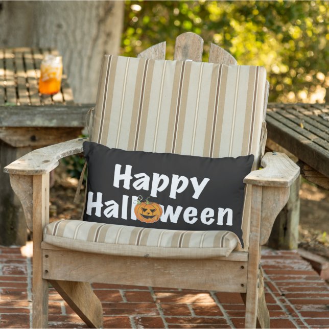 Happy Halloween-pooktaculaire pompoen Jack-lantern Buitenkussen (Stoel)
