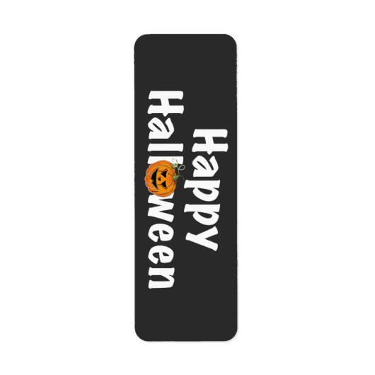 Happy Halloween-pooktaculaire pompoen Jack-lantern Etiket (Voorkant)