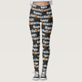 Happy Halloween-pooktaculaire pompoen Jack-lantern Leggings (Voorkant)