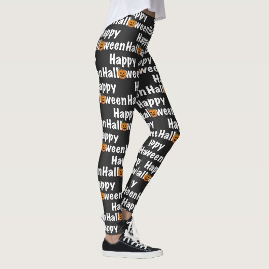 Happy Halloween-pooktaculaire pompoen Jack-lantern Leggings (Rechts)