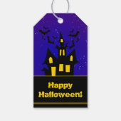Happy Halloween-Pop door gehakt huis Cadeaulabel (Voorkant)