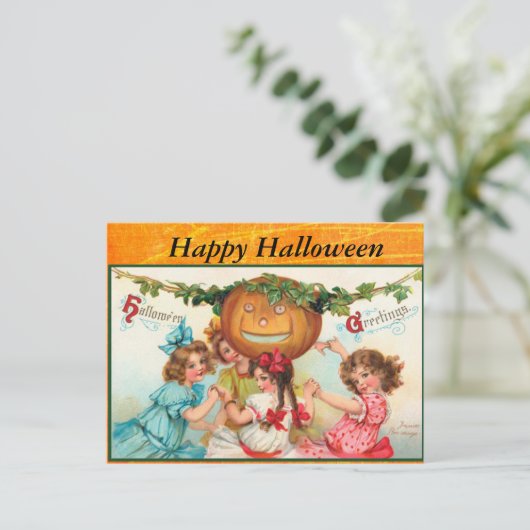 Happy  Halloween Post Kaart (Staand voorkant)