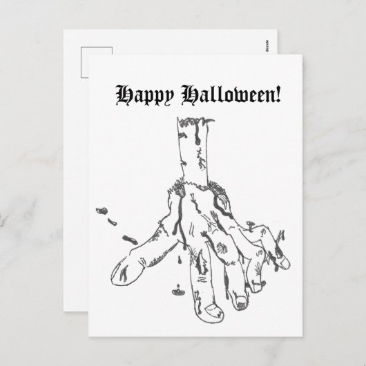 Happy Halloween Postcard Feestdagenkaart (Voorkant / Achterkant)