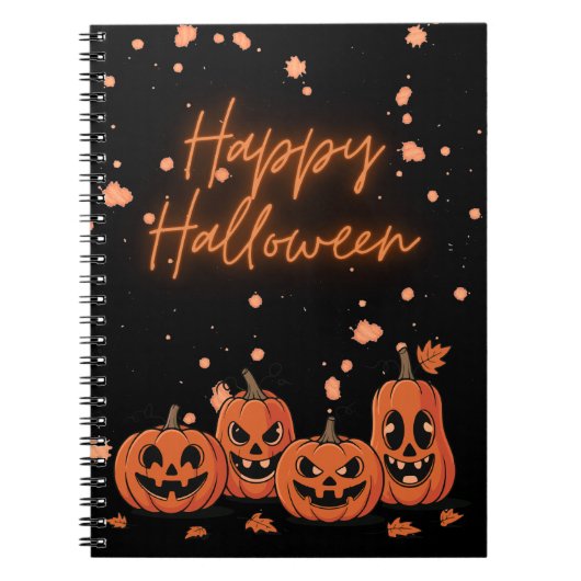Happy Halloween Postcard Notitieboek (Voorkant)