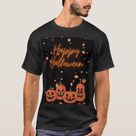 Happy Halloween Postcard T-shirt (Voorkant)