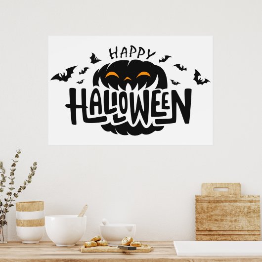 Happy Halloween Poster (Keuken)