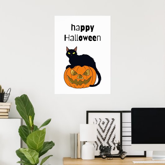 Happy Halloween Poster (Thuiskantoor)