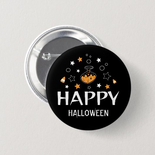 Happy Halloween Potion Bottle Stars Ronde Button 5,7 Cm (Voorkant /achterkant)