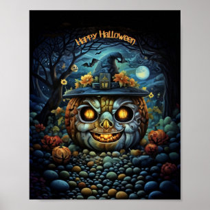 Happy Halloween Print, Waarde Poster Papier (Mat)