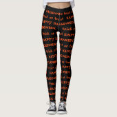 Happy Halloween Print Womens Leggings (Voorkant)