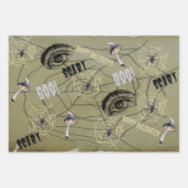 Happy Halloween Psychedelic Mushroom Patroon Inpakpapier Vel (Voorkant)