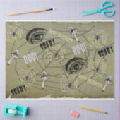 Happy Halloween Psychedelic Mushroom Patroon Tissuepapier (Craft)