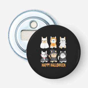 Happy Halloween Pug Dogs Cute French Bulldog Lover Button Flesopener