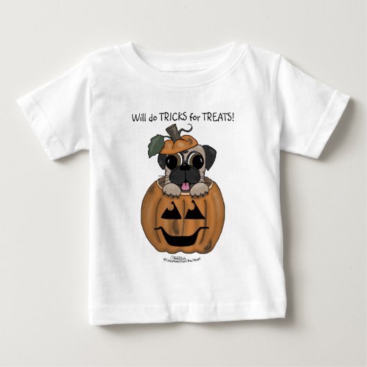 Happy Halloween-Pug in Jack O' Lantern (Voorkant)