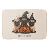 Happy Halloween Pugs Jack O Lanterns Badmat (Voorkant)