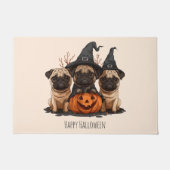 Happy Halloween Pugs Jack O Lanterns Deurmat (Voorkant)