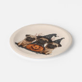 Happy Halloween Pugs Jack O Lanterns Papieren Bordje (Gekanteld)