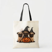 Happy Halloween Pugs Jack O Lanterns Tote Bag (Voorkant)