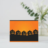 Happy Halloween Pumkin-hoofden Briefkaart (Staand voorkant)