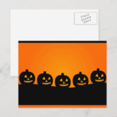 Happy Halloween Pumkin-hoofden Briefkaart (Voorkant / Achterkant)