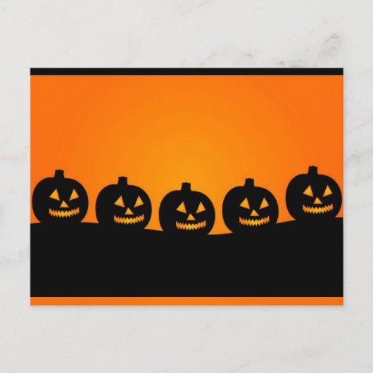 Happy Halloween Pumkin-hoofden Briefkaart (Voorkant)
