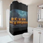 Happy Halloween Pumkins Douchegordijn (In situ)