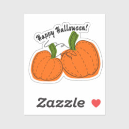 Happy Halloween Pumpkin Aangepast gesneden vinylst Sticker