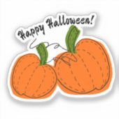 Happy Halloween Pumpkin Aangepast gesneden vinylst Sticker (Voorkant)