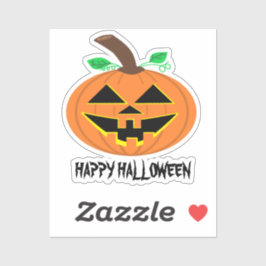 Happy Halloween Pumpkin Aangepast gesneden vinylst Sticker