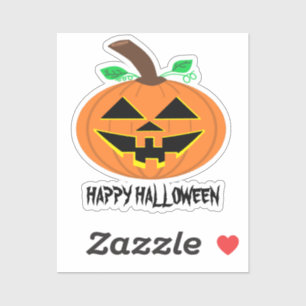 Happy Halloween Pumpkin Aangepast gesneden vinylst Sticker