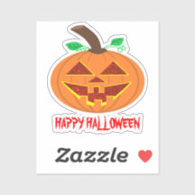Happy Halloween Pumpkin Aangepast gesneden vinylst