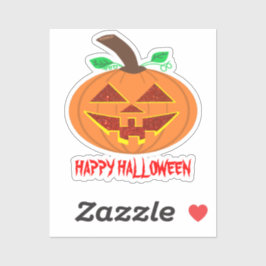 Happy Halloween Pumpkin Aangepast gesneden vinylst Sticker