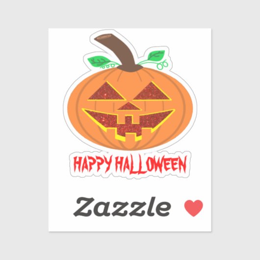 Happy Halloween Pumpkin Aangepast gesneden vinylst Sticker (Vel)