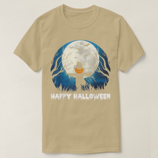 Happy Halloween Pumpkin Autumn Fall Holiday T-shirt (Design voorkant)