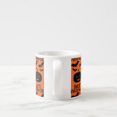 Happy Halloween Pumpkin Bat Minimal Espresso Kop (Achterkant)