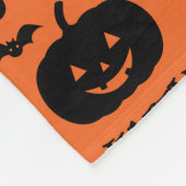 Happy Halloween Pumpkin Bat Minimal Fleece Deken (Hoek)