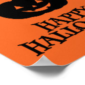 Happy Halloween Pumpkin Bat Minimal Poster (Hoek)