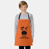 Happy Halloween Pumpkin Bat Minimal Schort (Gedragen)