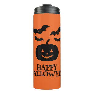 Happy Halloween Pumpkin Bat Minimal Thermosbeker