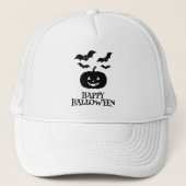 Happy Halloween Pumpkin Bat Minimal Trucker Pet (Voorkant)