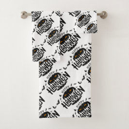 Happy Halloween Pumpkin Bath-handdoekset Bad Handdoek